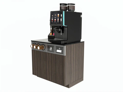 Szafka kawowa, barowa, komercyjna, przemysłowa 02 Model 3D