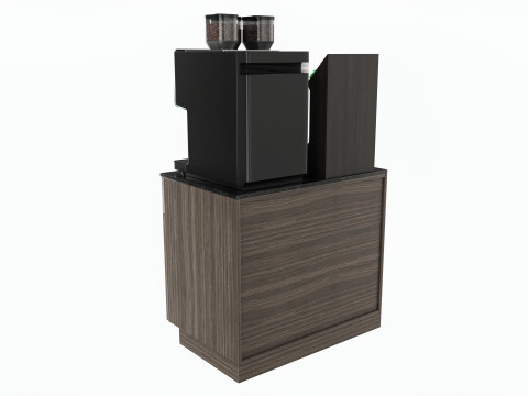 Coffee station bar cabinet furniture commercial industrial 02 3D मॉडल