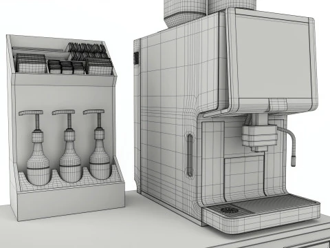 Szafka kawowa, barowa, komercyjna, przemysłowa 02 Model 3D