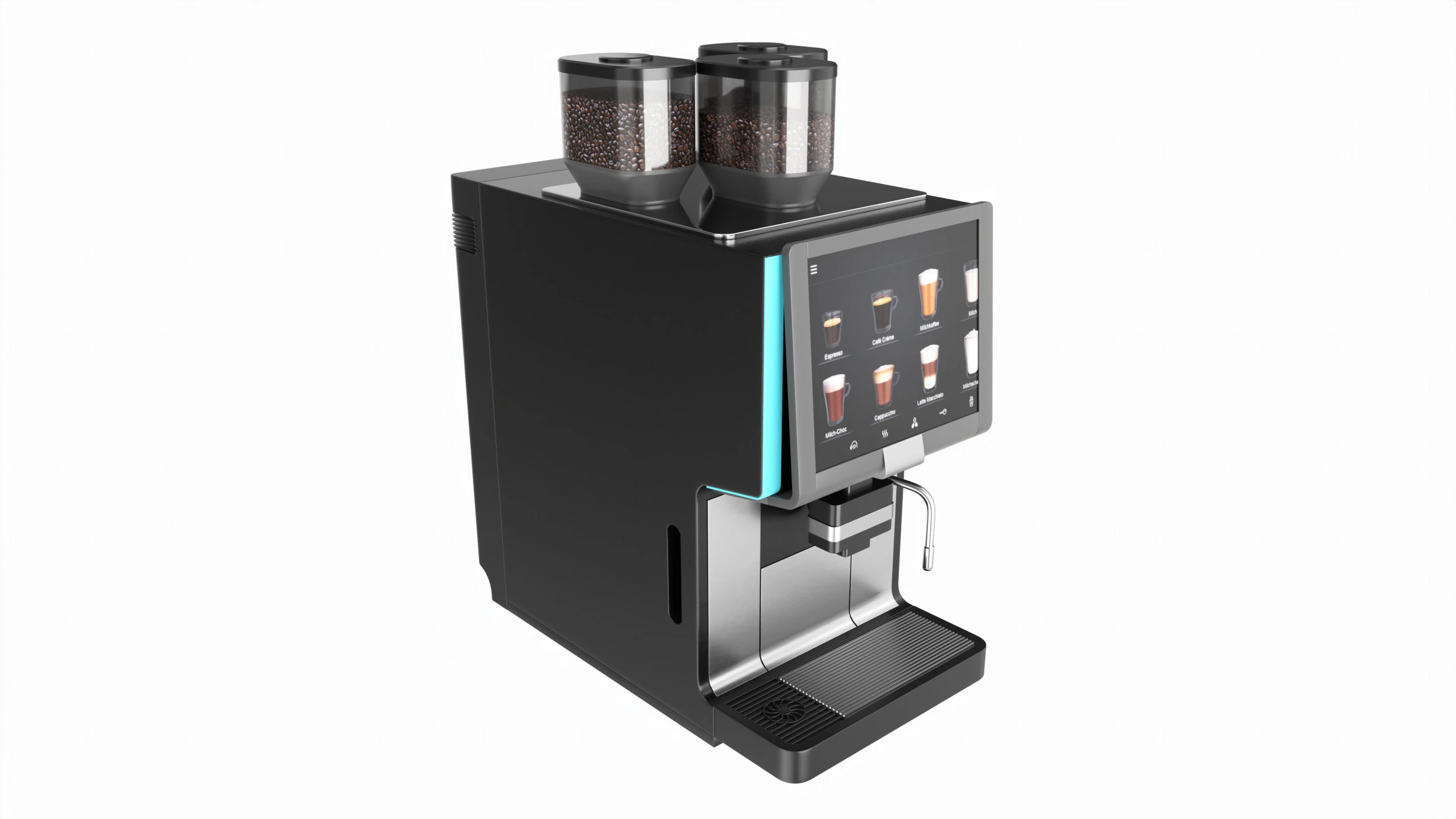 Commercial automatic coffee machine 3D Model .c4d .max .obj .3ds .fbx .stl .blend 