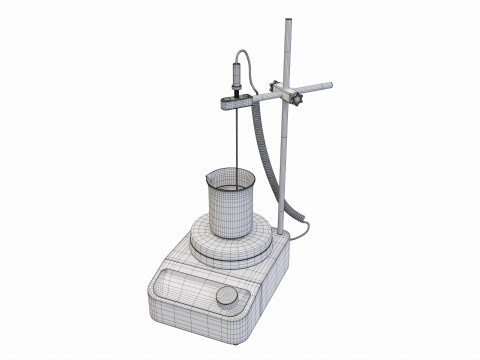Digital Magnetic Stirrer Laboratory Device Model 3D