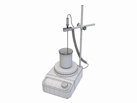 Digital Magnetic Stirrer Laboratory Device 3D Model