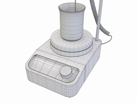 Digital Magnetic Stirrer Laboratory Device Model 3D