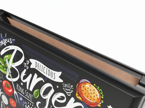Dual Pavement Sign Poster 3D Модель