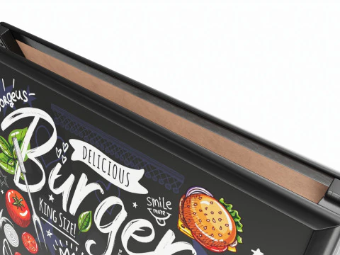 Dual Pavement Sign Poster 3D Model