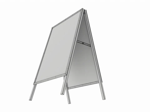 Dual Pavement Sign Poster 3D Model