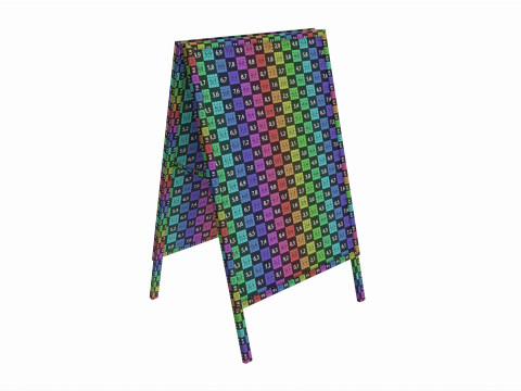 Dual Pavement Sign Poster 3D Модель