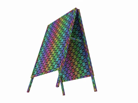 Dual Pavement Sign Poster 3D Model