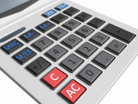 Dual power office calculator Modello 3D