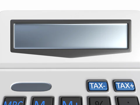 Dual power office calculator 3D Model