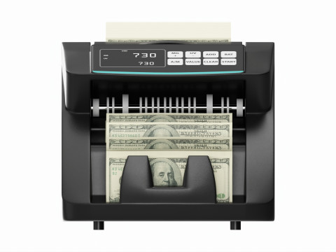 Electronic money counting machine Modello 3D
