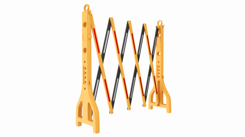 Expandable Safety Barricade Modello 3D .c4d .max .obj .3ds .fbx .stl .blend 