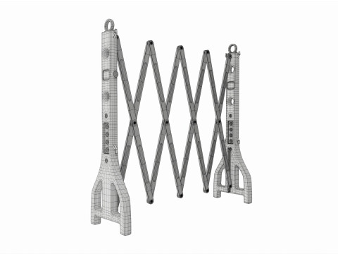 Expandable Safety Barricade Modello 3D