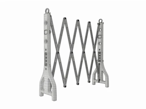 Expandable Safety Barricade 3D Model