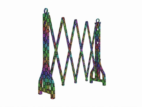 Expandable Safety Barricade Modello 3D