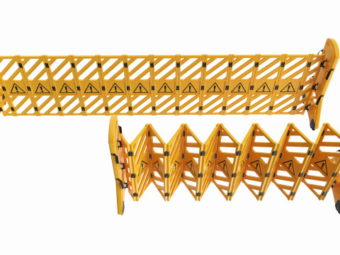 Expandable Safety Barrier Set Modello 3D