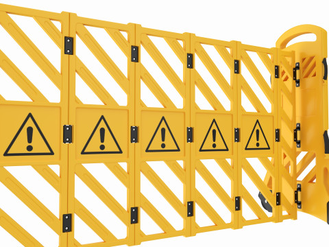 Expandable Safety Barrier Set Modello 3D