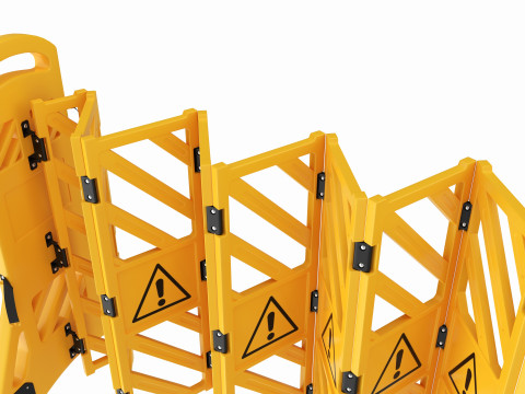 Expandable Safety Barrier Set Modello 3D