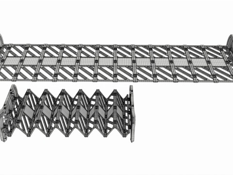 Expandable Safety Barrier Set Modello 3D