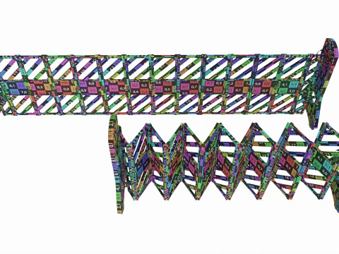Expandable Safety Barrier Set Modello 3D