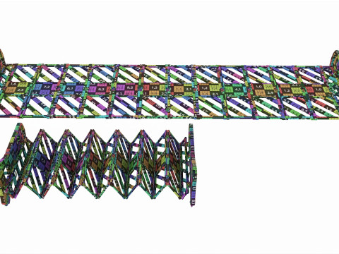 Expandable Safety Barrier Set Modello 3D