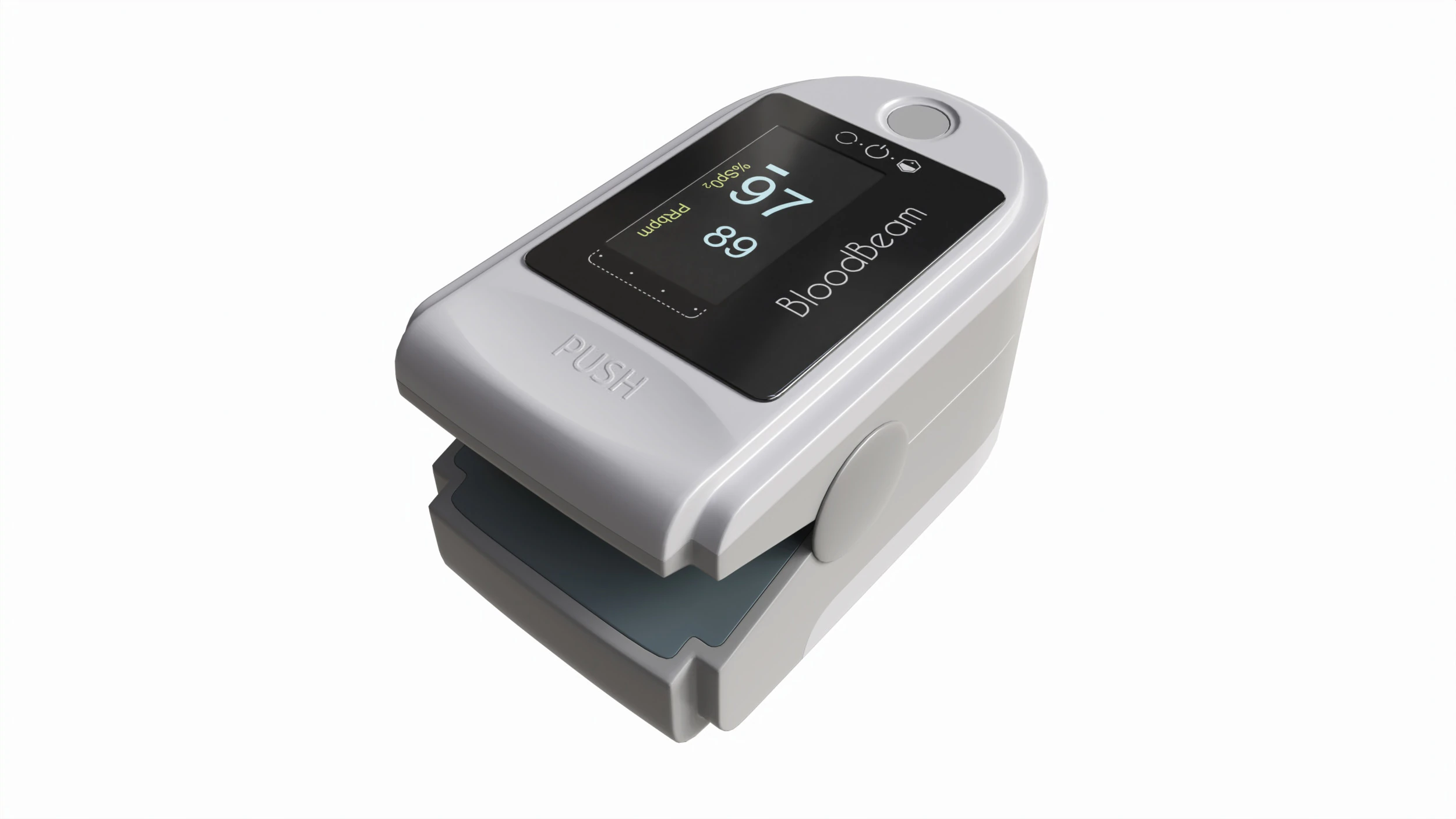 Fingertip Pulse Oximeter 3D Model .c4d .max .obj .3ds .fbx .stl .blend 