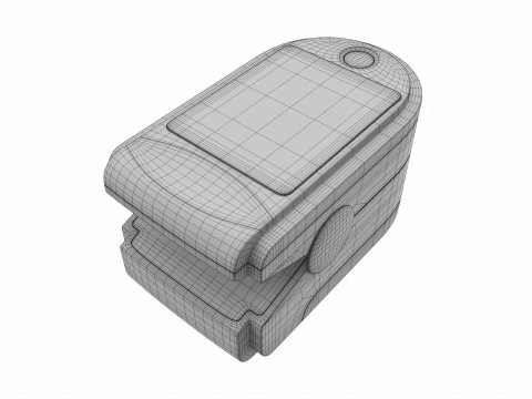 Fingertip Pulse Oximeter 3D Model