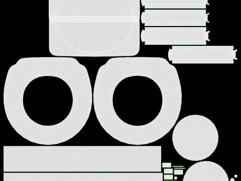 Cadeira c&ocirc;moda com estrutura dobr&aacute;vel e panela Modelo 3D
