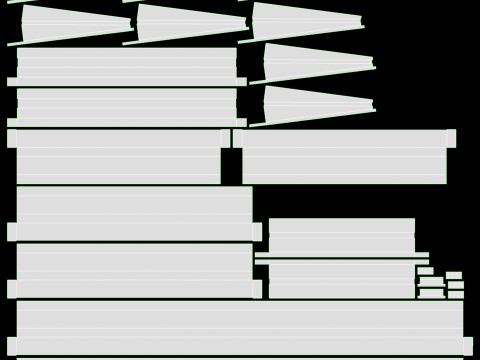 Four Shelf Rolling 2-Way Merchandise Rack 3D Model