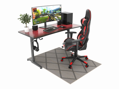 Gaming Computer Desk Composition 3D Модель
