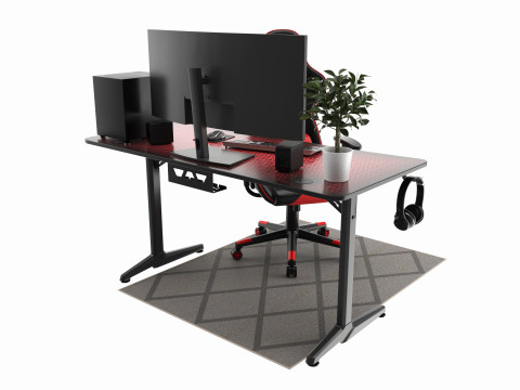Gaming Computer Desk Composition Modelo 3D