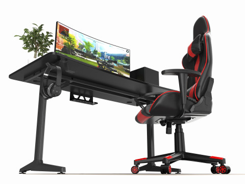 Gaming Computer Desk Composition Modelo 3D