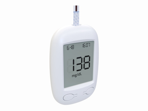 Glucometer with strip blood Modello 3D