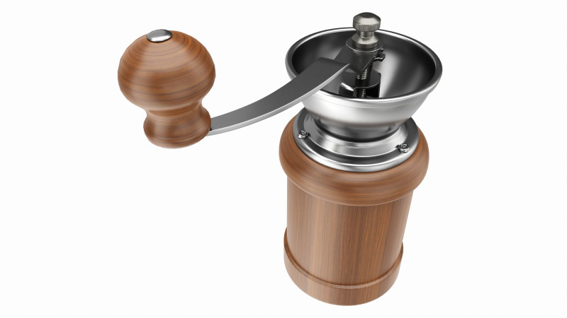 Hand coffee grinder Modello 3D .c4d .max .obj .3ds .fbx .stl .blend 