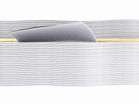 Tovaglioli di carta a mano con supporto Modello 3D