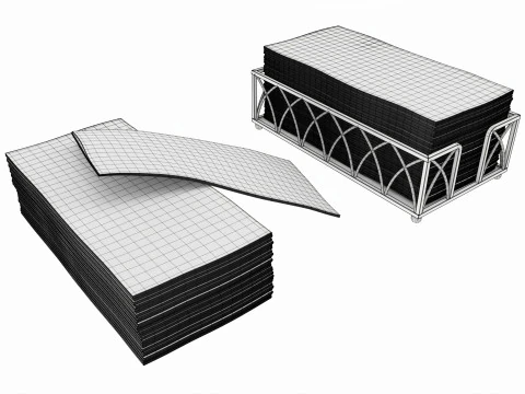 Tovaglioli di carta a mano con supporto Modello 3D