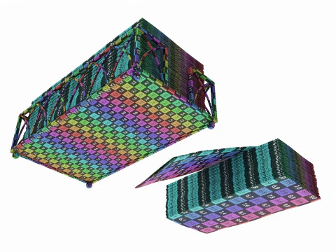 Tovaglioli di carta a mano con supporto Modello 3D