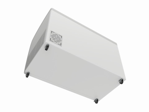 Ice cream freezer with curved glass doors Model 3D