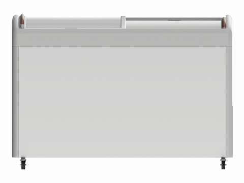 Ice cream freezer with curved glass doors Model 3D