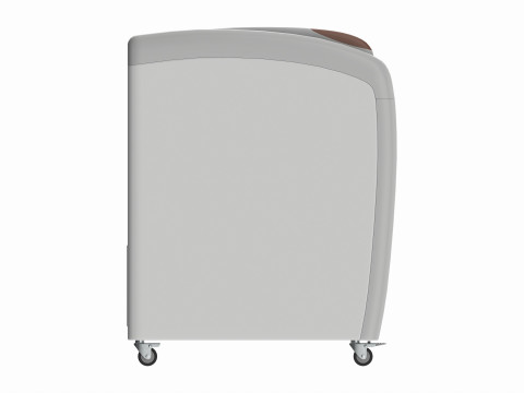 Ice cream freezer with curved glass doors Model 3D
