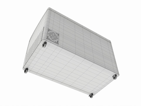 Ice cream freezer with curved glass doors Model 3D