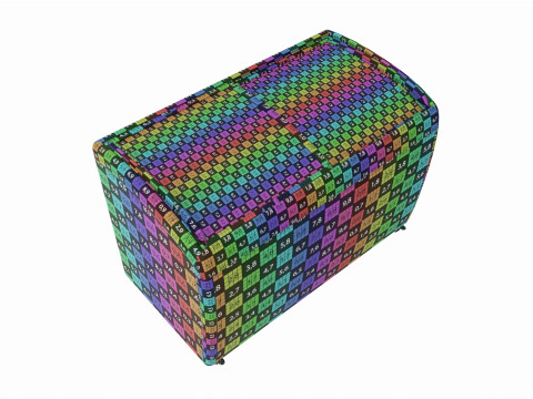 Ice cream freezer with curved glass doors Model 3D