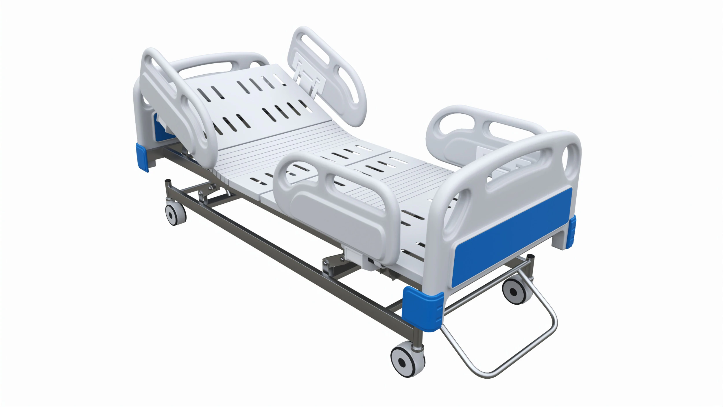 Medical Adjustable Five Functions Hospital Bed 3D Model .c4d .max .obj .3ds .fbx .stl .blend 