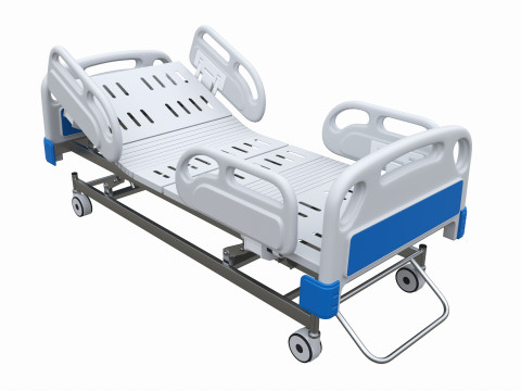 Medical Adjustable Five Functions Hospital Bed 3D Model