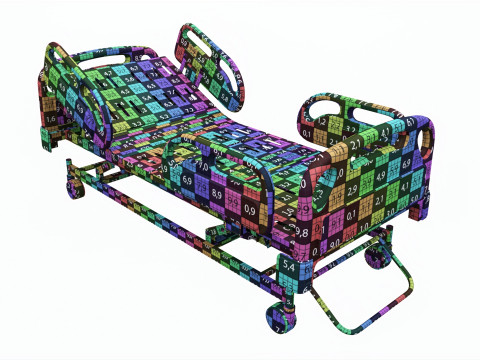Medical Adjustable Five Functions Hospital Bed 3D 모델