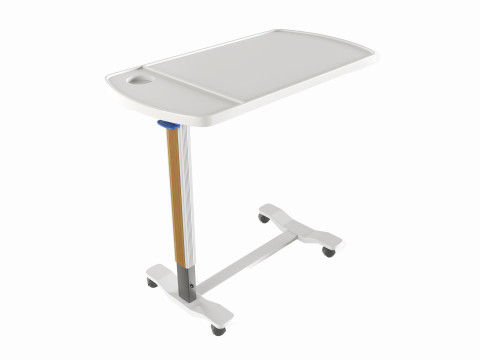 Medical Mobile Food Over Bed Table 3D Модель