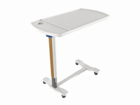 Medical Mobile Food Over Bed Table 3D Model