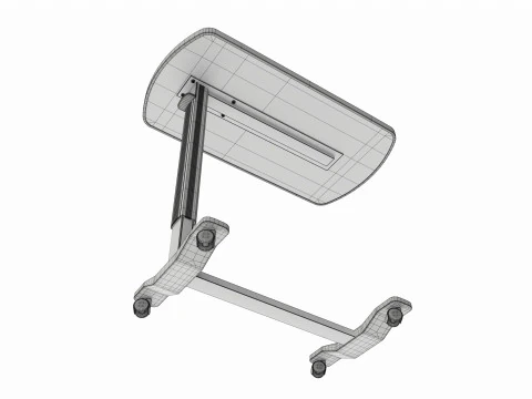 Medical Mobile Food Over Bed Table 3D Model