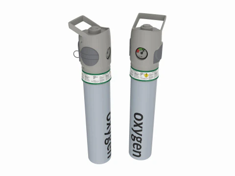 Medical oxygen cylinder 3D Model