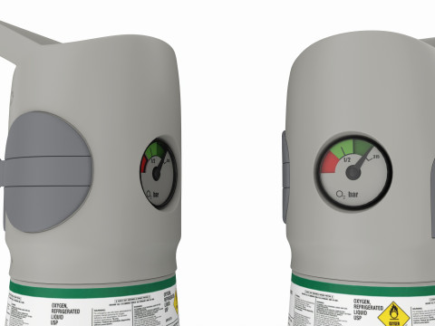Medical oxygen cylinder Modèle 3D